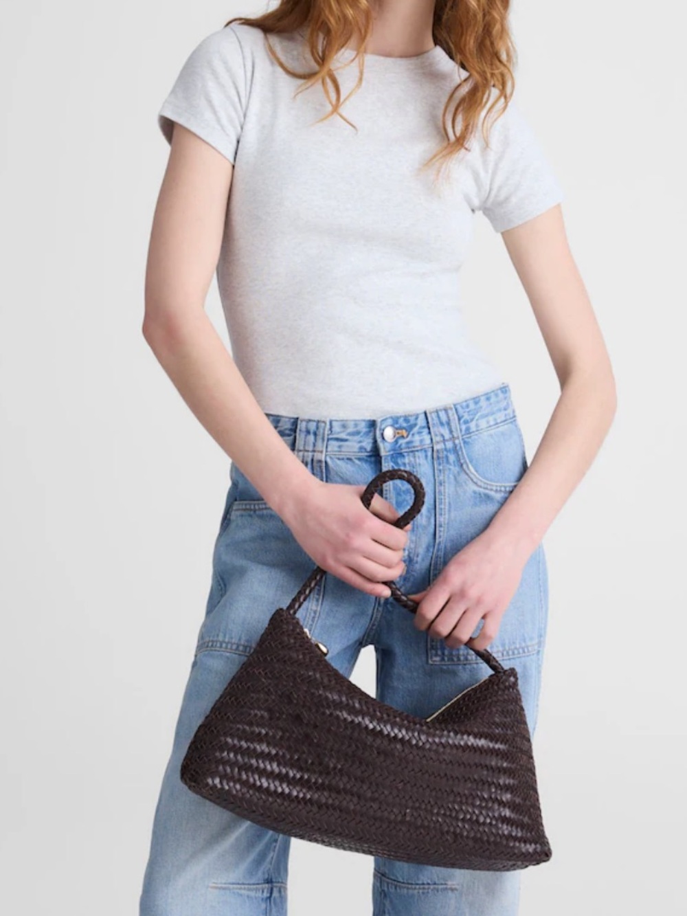 ☀️ New! MADEWELL Signature Woven Zip Top Shoulder Bag in Coffee Bean - Picture 10 of 10